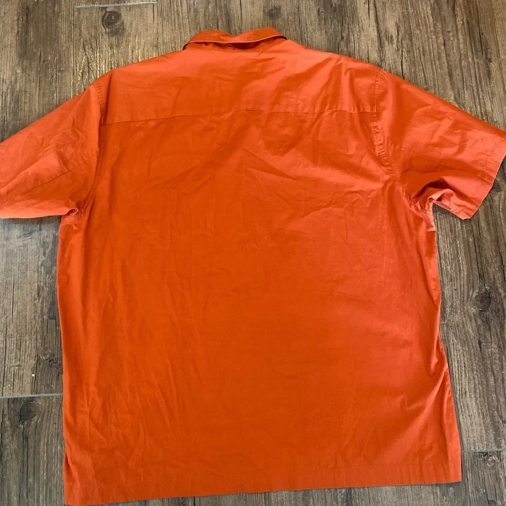 Banana Republic Men's Vibrant Orange Button Down Shirt